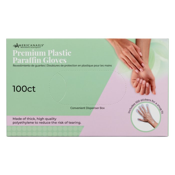 AMERICANAILS PREMIUM PLASTIC PARAFFIN GLOVES 100-CT - Purple Beauty Supplies