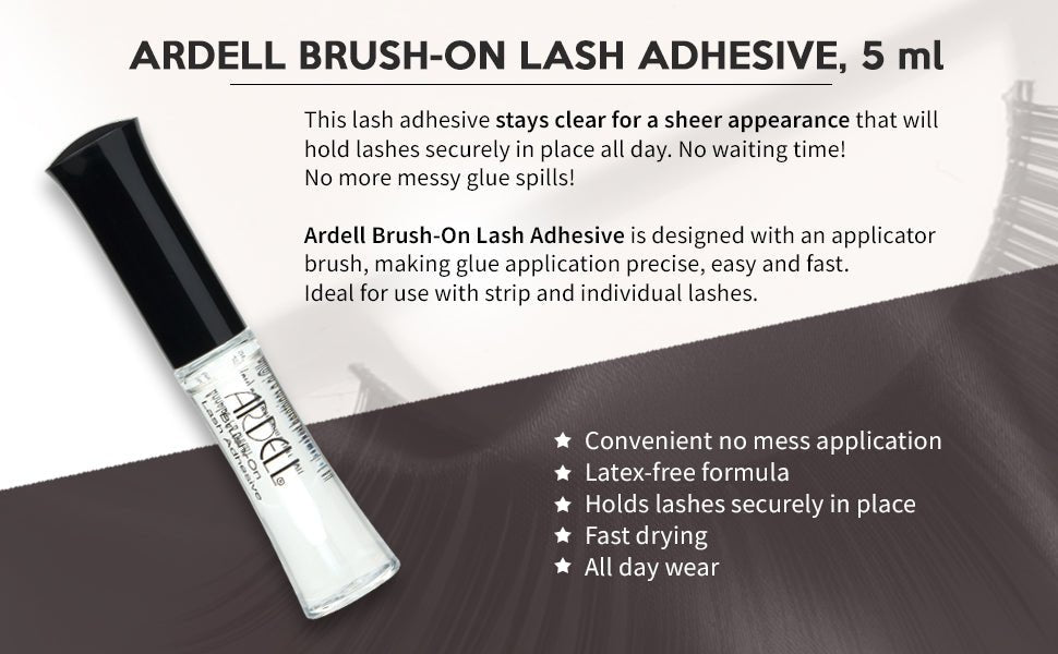 ARDELL BRUSH ON LATEX FREE LASH ADHESIVE .18 OZ/5 ML - Purple Beauty Supplies