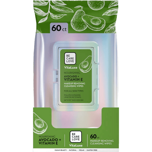 BCL SPA AVOCADO & VITAMIN E MAKEUP REMOVER WIPES 60 CT - Purple Beauty Supplies