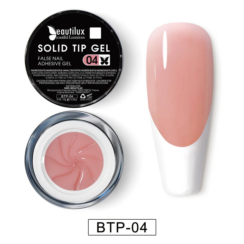 BEAUTILUX SOLID TIP ADHESIVE GEL #04 10ml - Purple Beauty Supplies