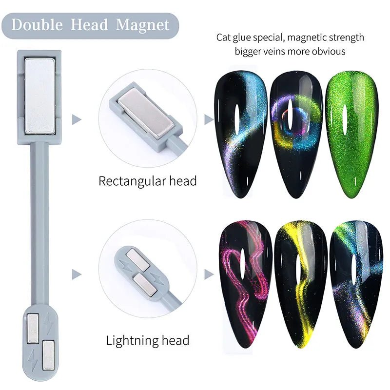 CATEYE POLISH DOUBLE HEAD MAGNETIC TOOL - Purple Beauty Supplies