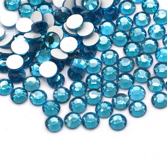 CRYSTAL RHINESTONES 1440 PCS BLUE ZIRCON SS3 - Purple Beauty Supplies