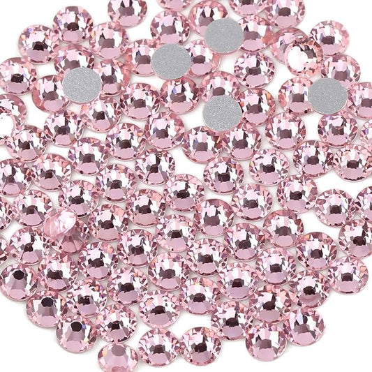 DISC CRYSTAL RHINESTONES 1440 PCS LIGHT ROSE SS5 - Purple Beauty Supplies