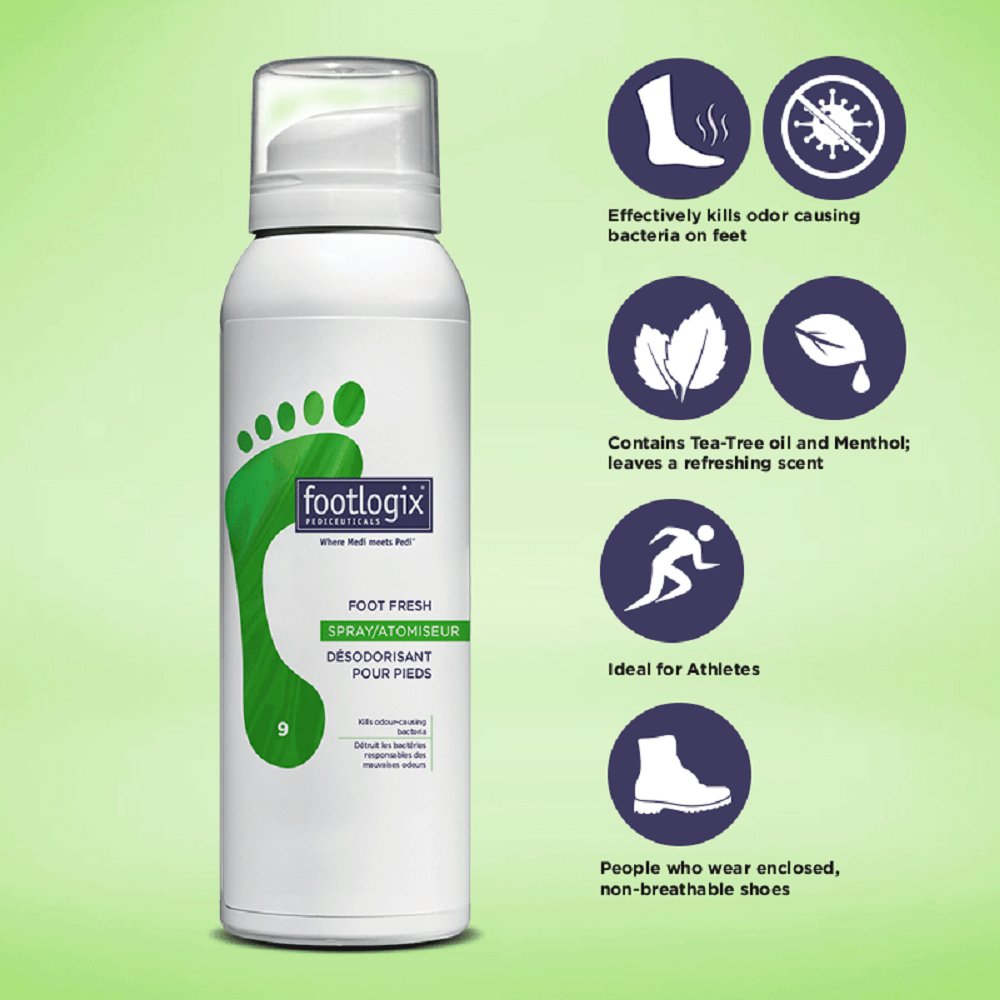 FOOTLOGIX #10 SHOE DEODORANT SPRAY 4.2 OZ/125 ML - Purple Beauty Supplies