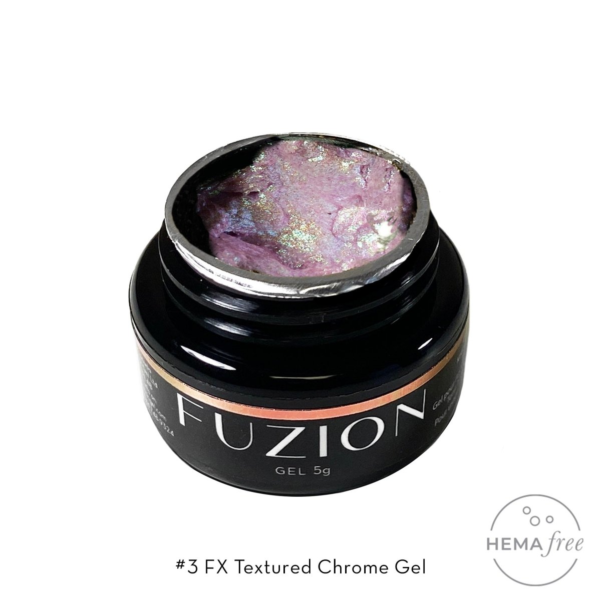 FUZION FX TEXTURED CHROME #3 GEL 5 G - Purple Beauty Supplies