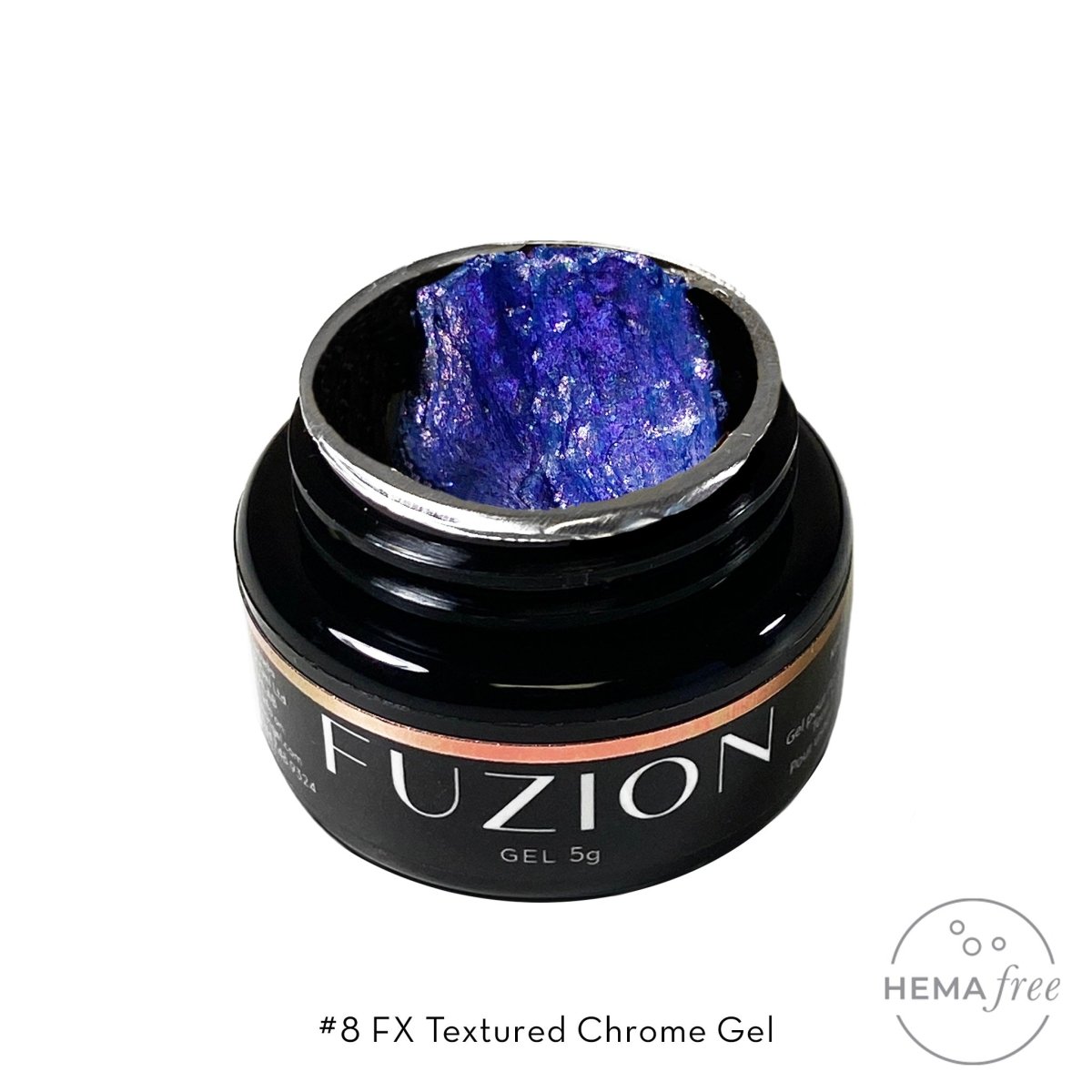 FUZION FX TEXTURED CHROME #8 GEL 5 G - Purple Beauty Supplies