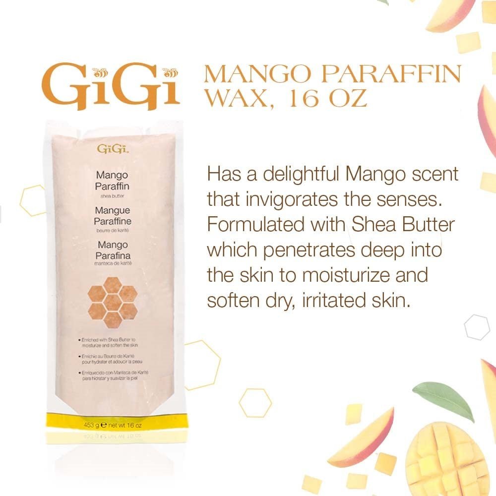 GIGI MANGO INFUSED PARAFFIN 16 OZ/453 G - Purple Beauty Supplies