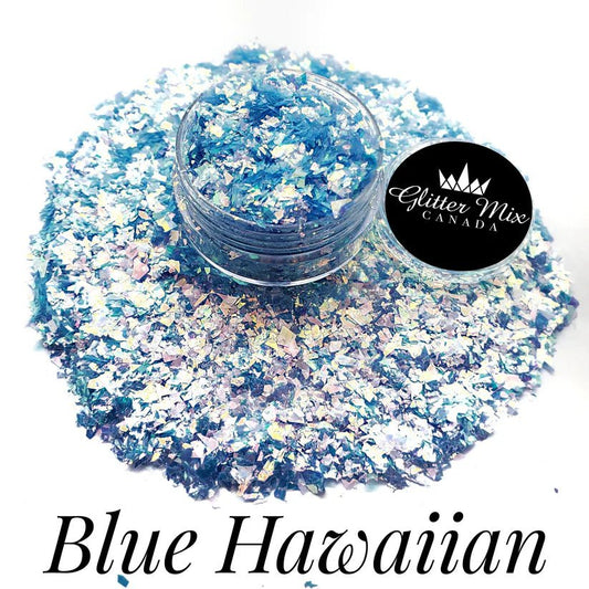 GLITTER MIX- BLUE HAWAIIAN FLAKES - Purple Beauty Supplies