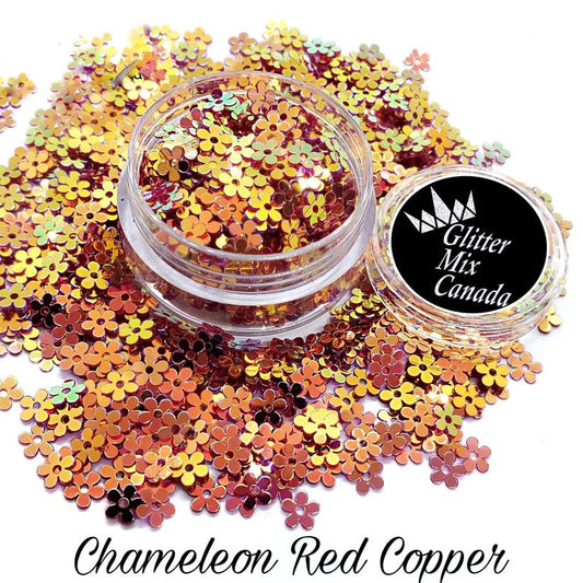 GLITTER MIX- CHAMELEON RED COPPER DAISY - Purple Beauty Supplies