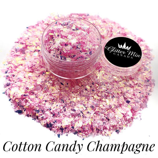 GLITTER MIX- COTTON CANDY CHAMPAGNE - FLAKES - Purple Beauty Supplies
