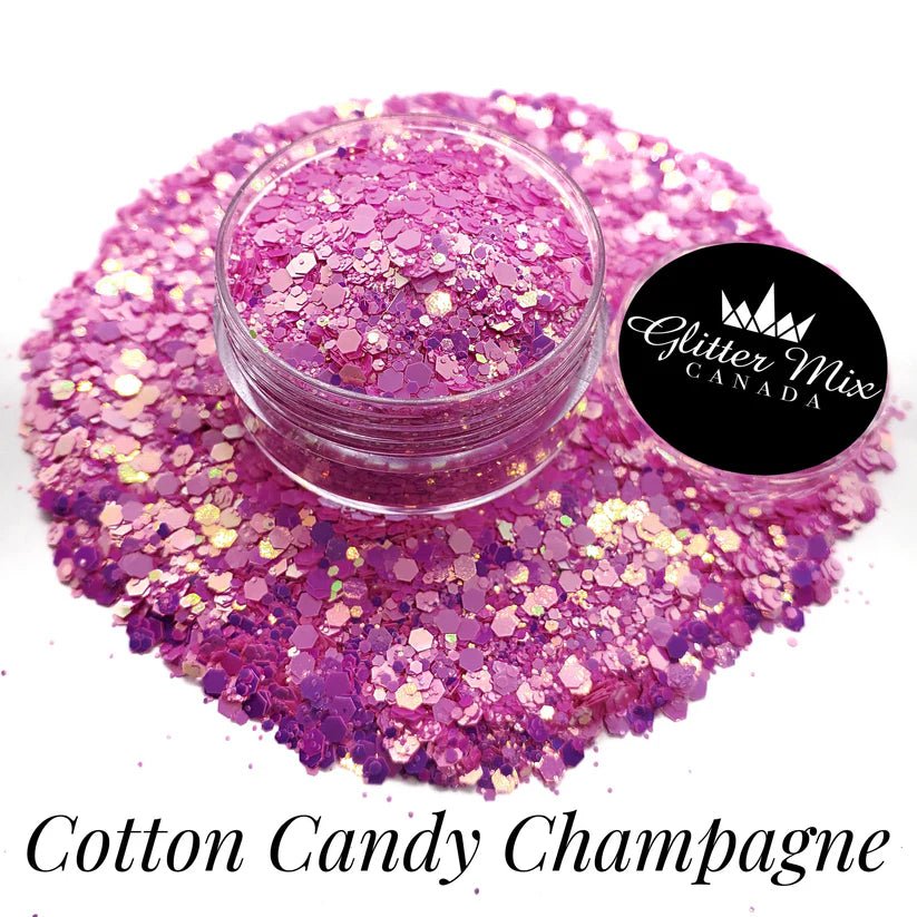 GLITTER MIX- COTTON CANDY CHAMPAGNE - GLITTER - Purple Beauty Supplies