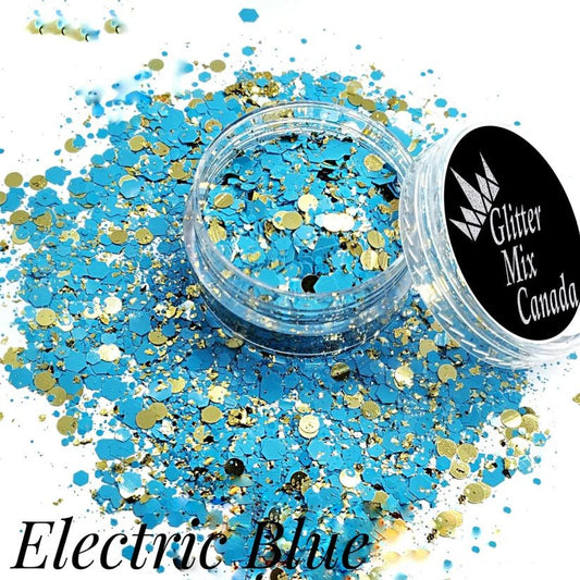 GLITTER MIX- ELECTRIC BLUE (OMG COLLECTION) - Purple Beauty Supplies