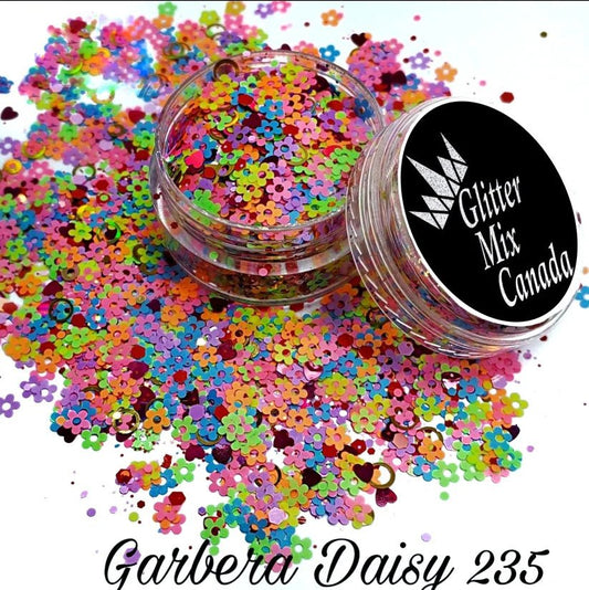 GLITTER MIX- GARBERA DAISY (SUMMER GARDEN) - Purple Beauty Supplies