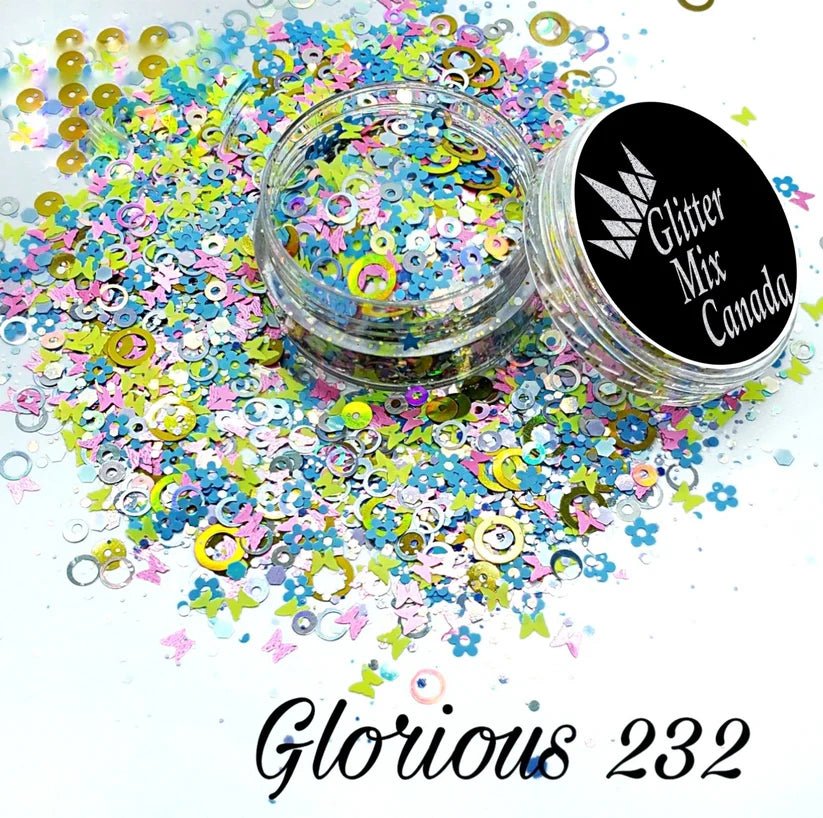 GLITTER MIX- GLORIOUS (SUMMER GARDEN) - Purple Beauty Supplies