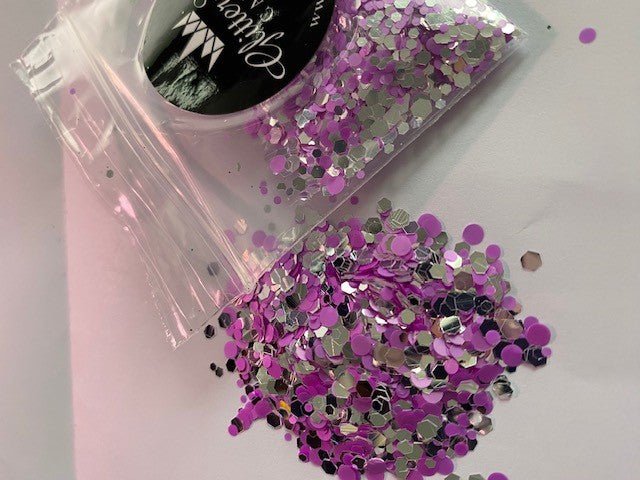 GLITTER MIX- LAVENDER MIRROR - Purple Beauty Supplies