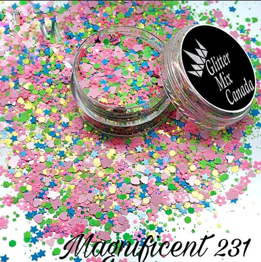 GLITTER MIX- MAGNIFICENT (SUMMER GARDEN) - Purple Beauty Supplies