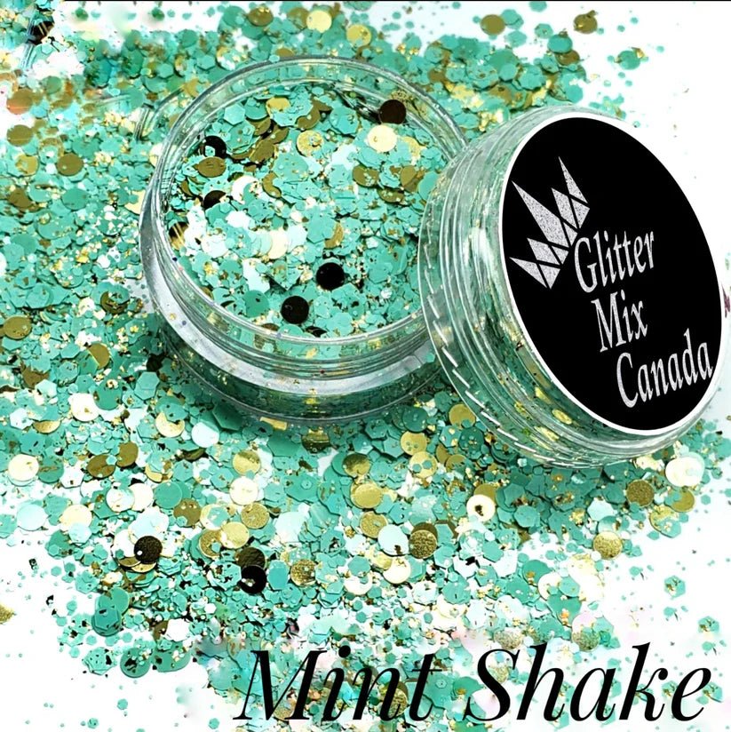 GLITTER MIX- MINT SHAKE (OMG COLLECTION) - Purple Beauty Supplies