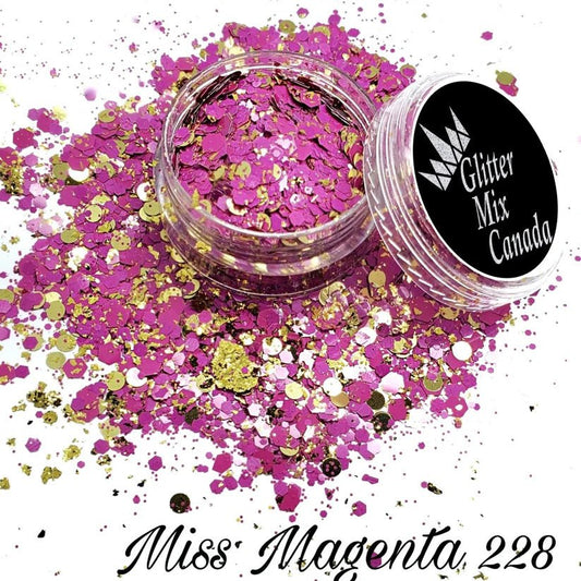 GLITTER MIX- MISS MAGENTA (OMG COLLECTION) - Purple Beauty Supplies