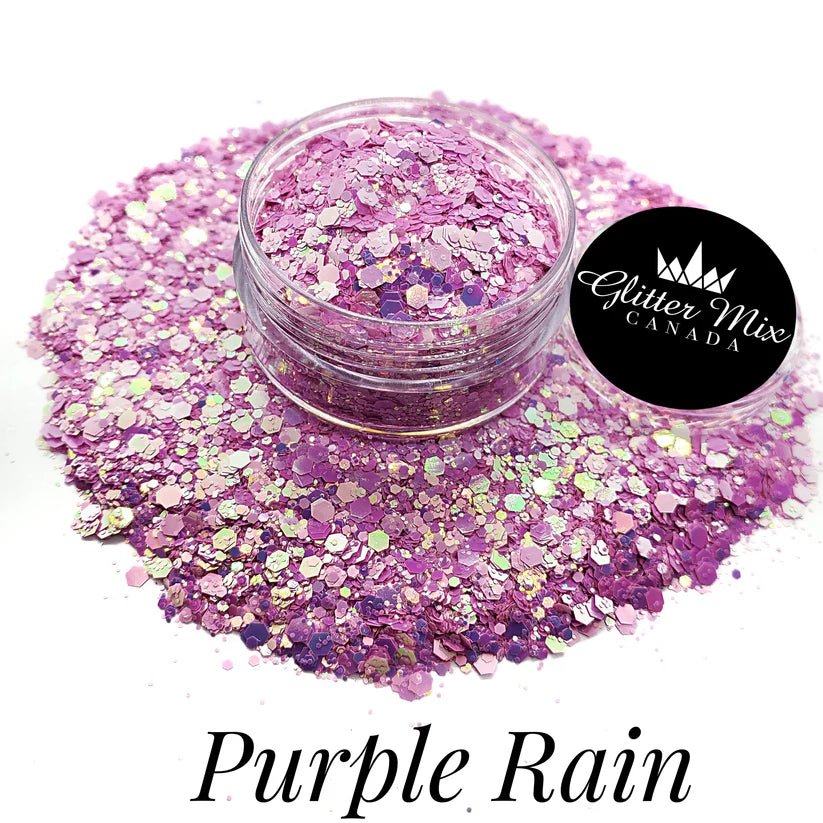 GLITTER MIX- PURPLE RAIN GLITTER - Purple Beauty Supplies