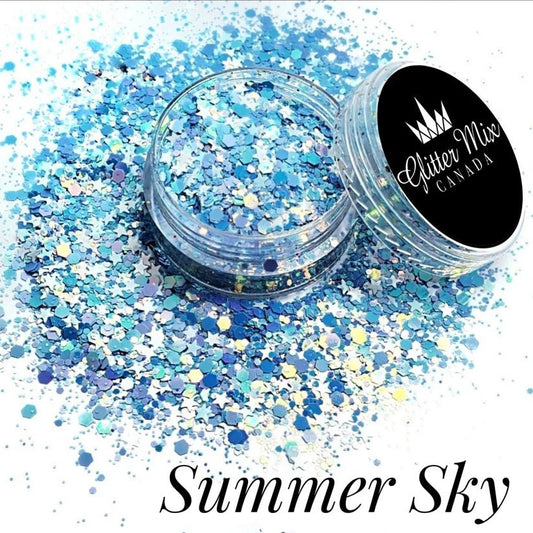 GLITTER MIX- SUMMER SKY (SUMMER GARDEN) - Purple Beauty Supplies