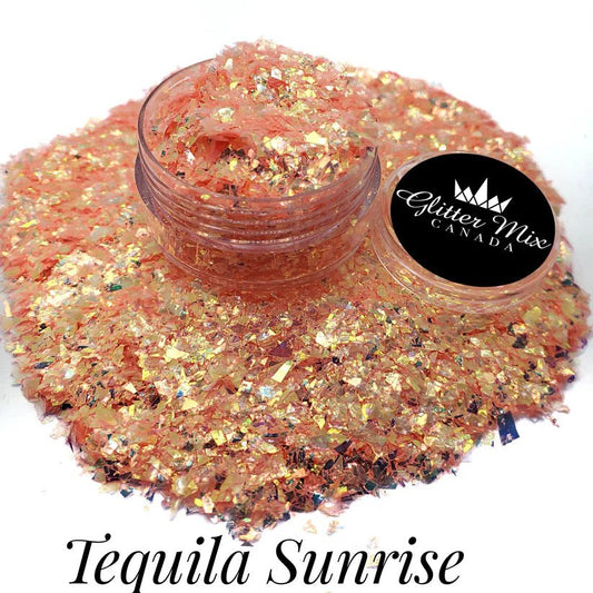 GLITTER MIX- TEQUILA SUNRISE FLAKES - Purple Beauty Supplies