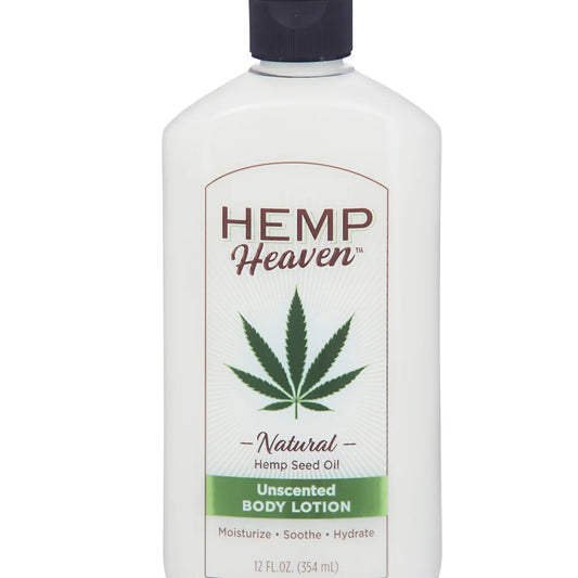 HEMP HEAVEN UNSCENTED LOTION 12 OZ. - Purple Beauty Supplies