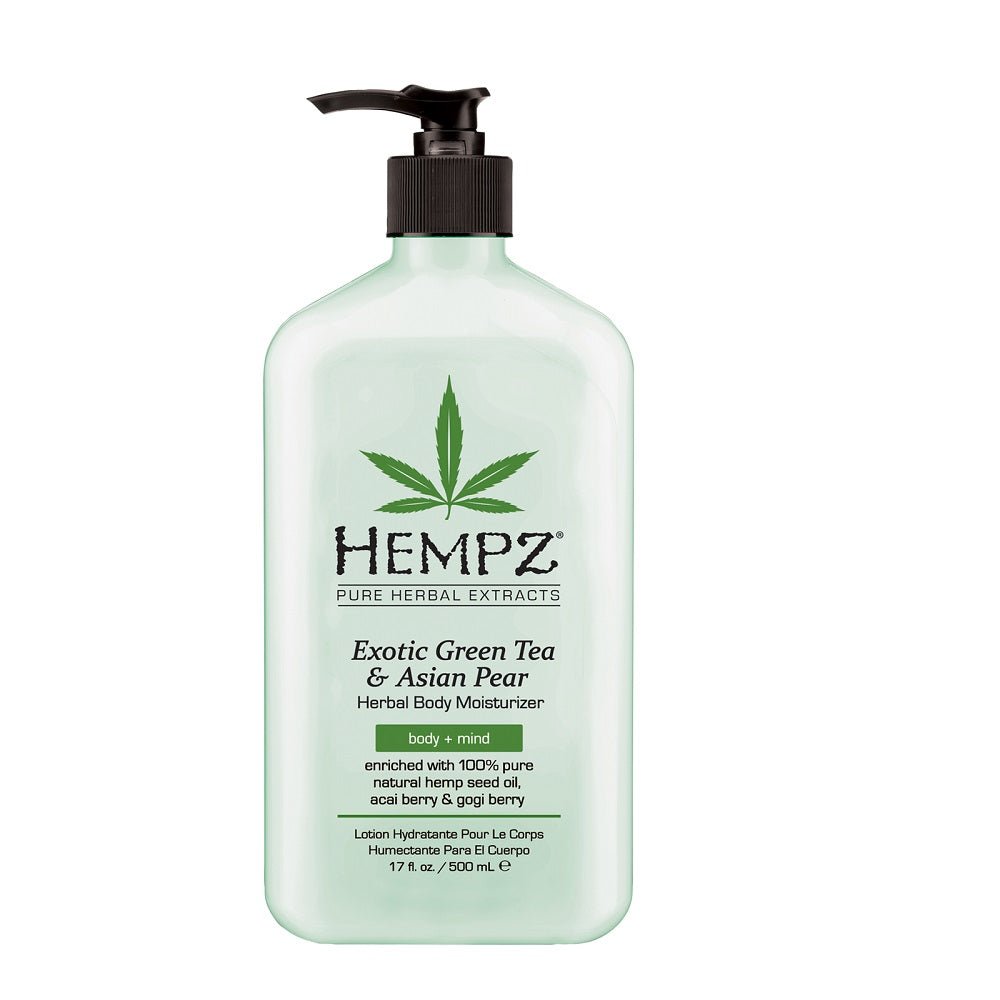 HEMPZ MOISTURIZER EXOTIC GREEN TEA & ASIAN PEAR 17 OZ/500 ML - Purple Beauty Supplies