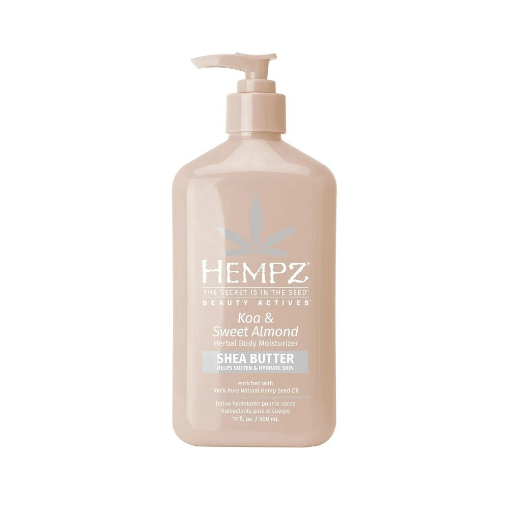 HEMPZ MOISTURIZER KOA & SWEET ALMOND 17 OZ/500 ML - Purple Beauty Supplies