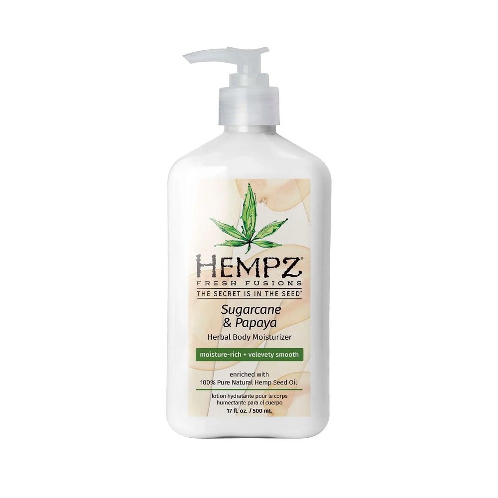 HEMPZ MOISTURIZER SUGARCANE & PAPAYA 17 OZ/500 ML - Purple Beauty Supplies