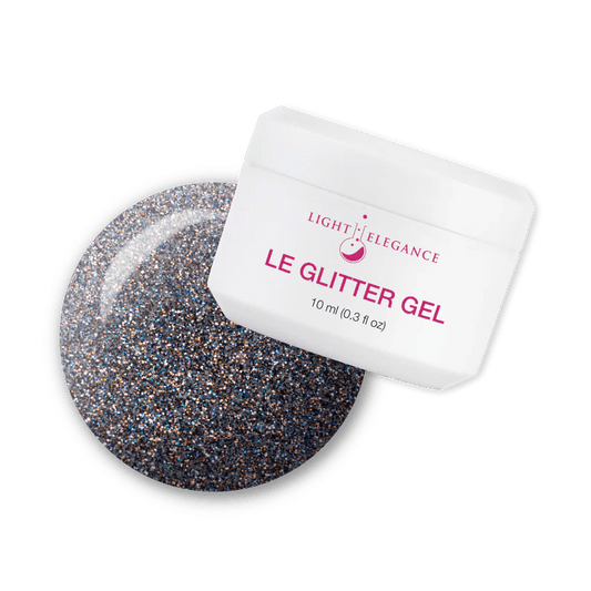 LIGHT ELEGANCE GLITTER GEL MIDNIGHT MELANCOLY 10 ML - Purple Beauty Supplies