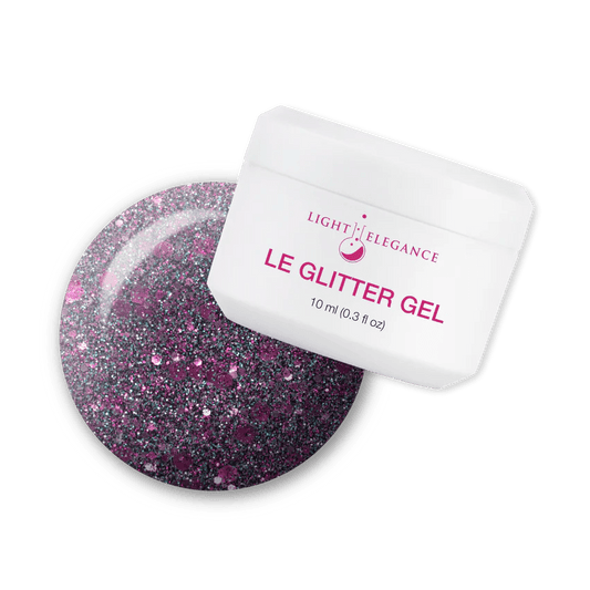 LIGHT ELEGANCE GLITTER GEL PART TIME PESSIMIST 10 ML - Purple Beauty Supplies