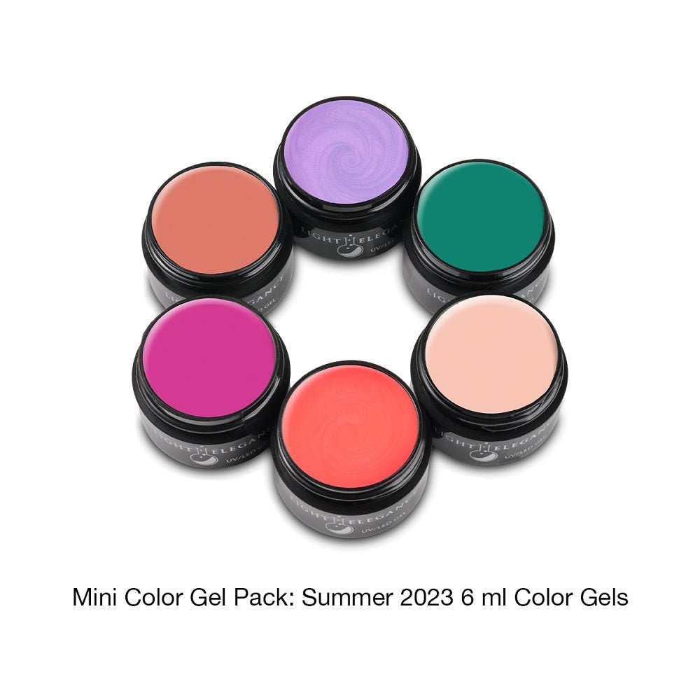 *LIGHT ELEGANCE MINI COLOR GEL VIVA LA FIESTA SUMMER 2023 COLLECTION 6 PK - Purple Beauty Supplies
