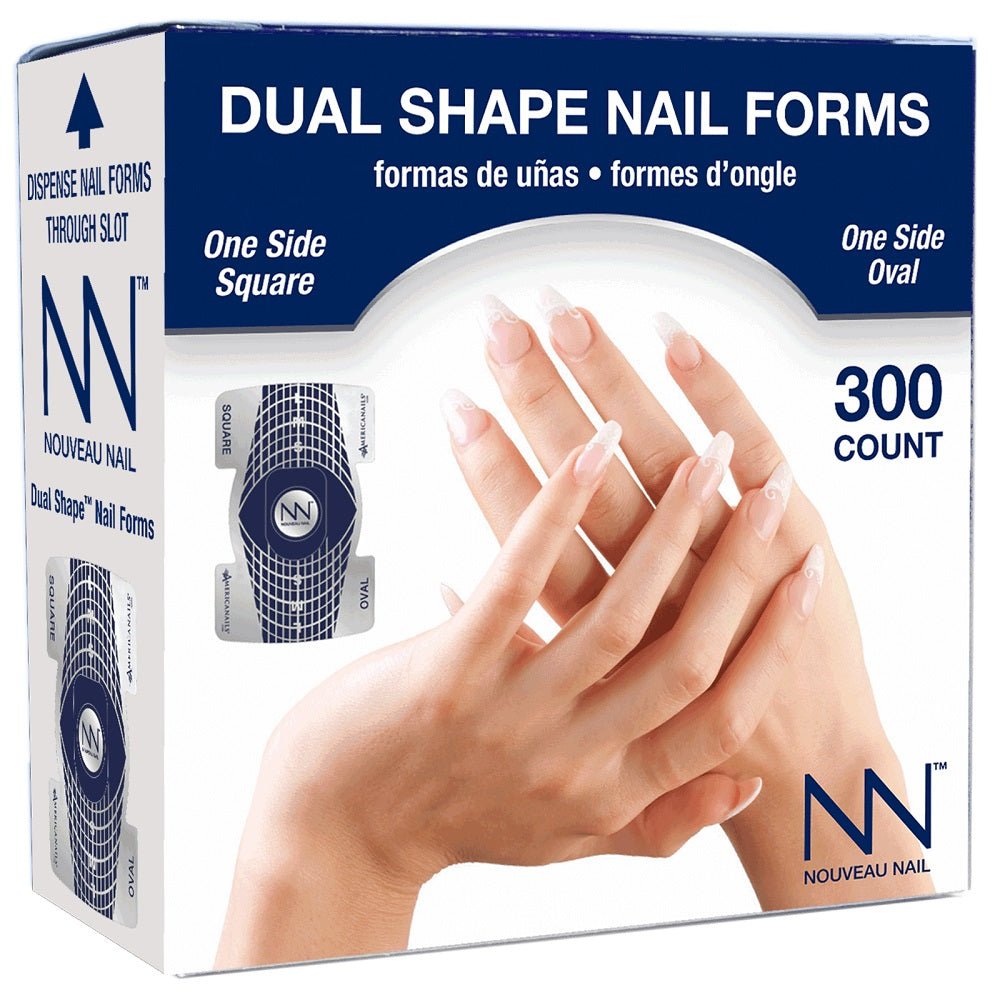 NOUVEAU NAIL DUAL SHAPE NAIL FORMS 300 CT - Purple Beauty Supplies