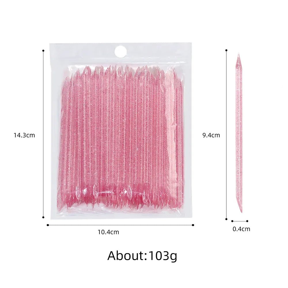 PLASTIC ORANGEWOOD STICK - PINK 100 PK - Purple Beauty Supplies