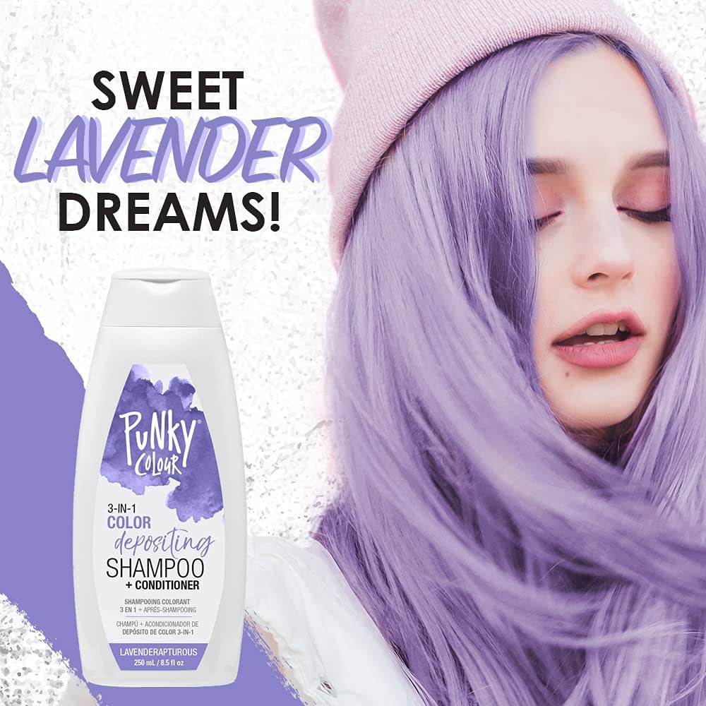 PUNKY 3-IN-1 SHAMPOO & CONDITIONER 8.5 oz LAVENDERAPTUROUS - Purple Beauty Supplies