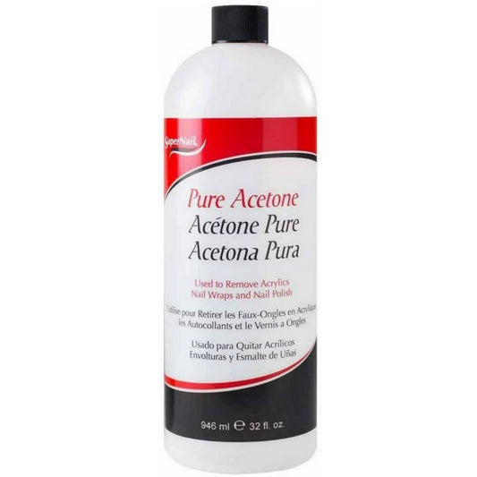 SUPERNAIL PURE ACETONE 32 OZ/946 ML - Purple Beauty Supplies