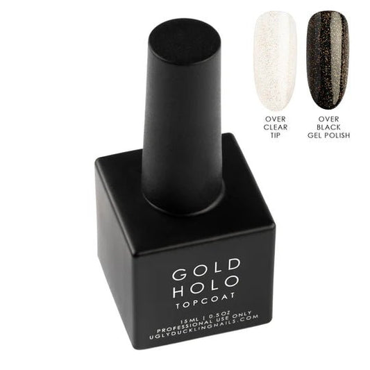 UGLY DUCKLING HOLO TOPCOAT GOLD 15 ML - Purple Beauty Supplies