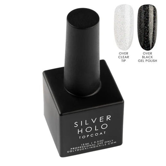 UGLY DUCKLING HOLO TOPCOAT SILVER 15 ML - Purple Beauty Supplies