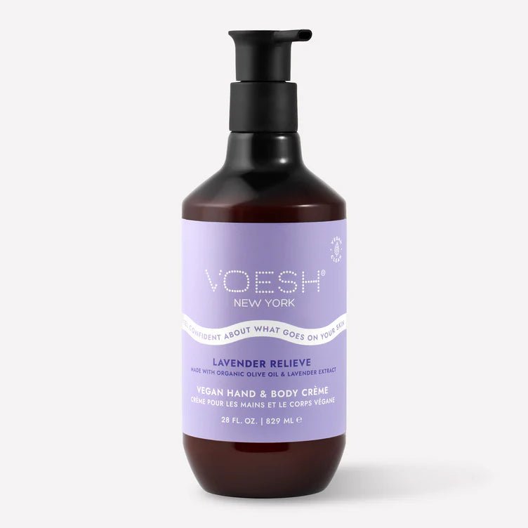 VOESH VEGAN BODY & HAND CREME 28 OZ - LAVENDER RELIEVE - Purple Beauty Supplies