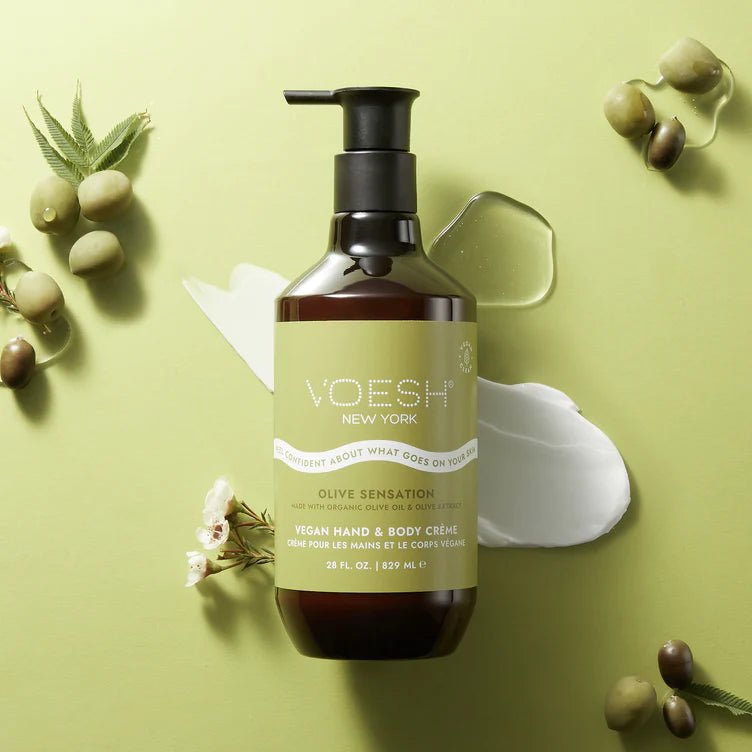 VOESH VEGAN BODY & HAND CREME 28 OZ - OLIVE SENSATION - Purple Beauty Supplies