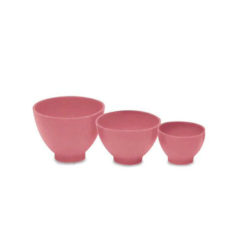 AMBER PINK RUBBER MIXING BOWLS 3 PK - Purple Beauty Supplies