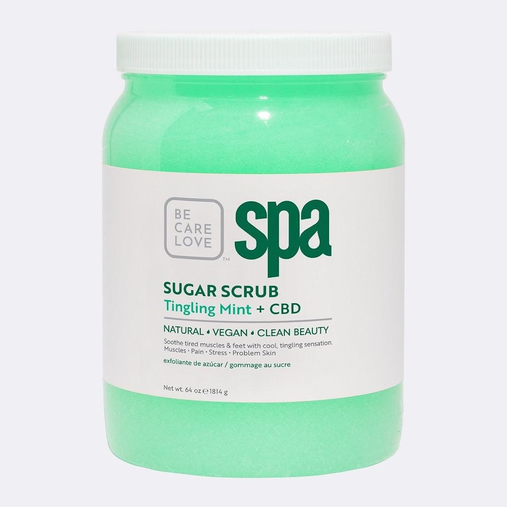 BCL SPA TINGLING MINT + CBD SUGAR SCRUB 64 OZ/1814 G - Purple Beauty Supplies