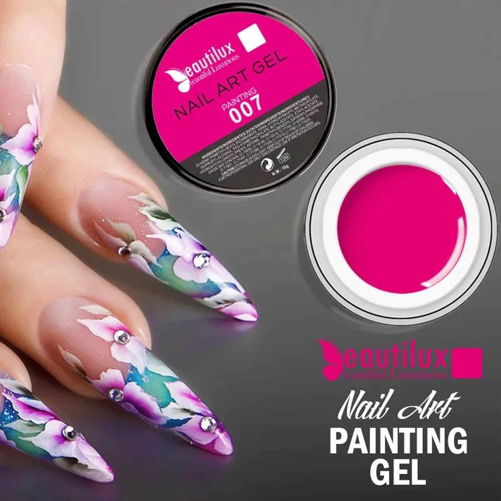 BEAUTILUX NAIL ART PAINTING GEL 10g #01 RED - Purple Beauty Supplies