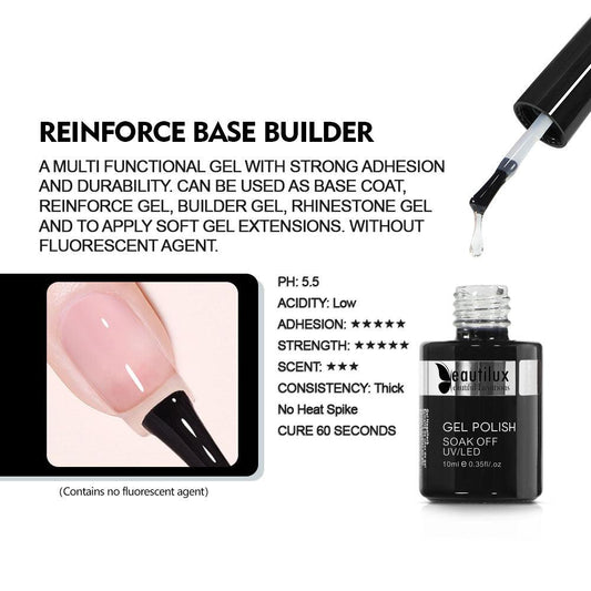 BEAUTILUX REINFORCE BASE BUILDER GEL 10ml - Purple Beauty Supplies