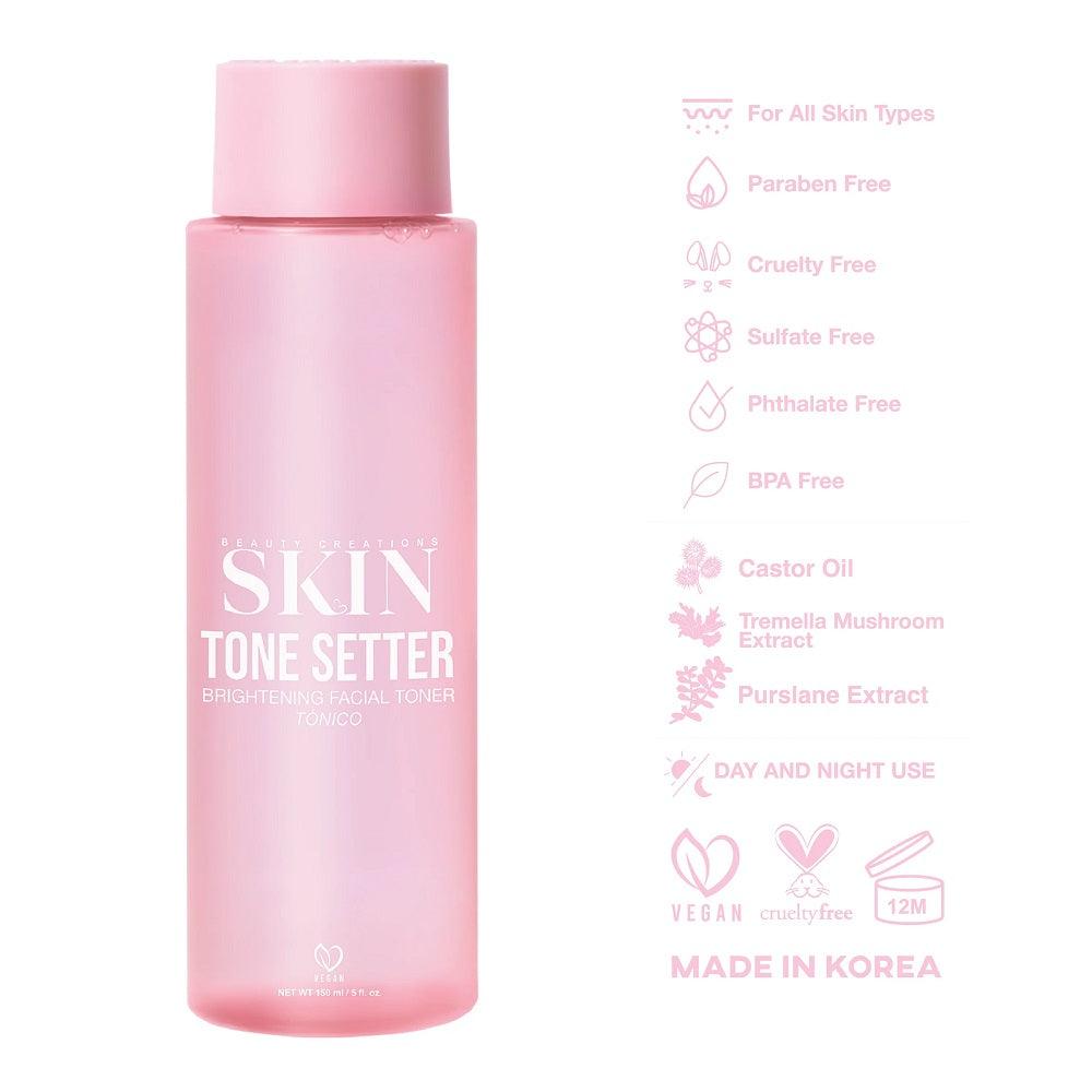 BEAUTY CREATIONS TONE SETTER BRIGHTENING FACIAL TONER 5 OZ / 150 ML - Purple Beauty Supplies