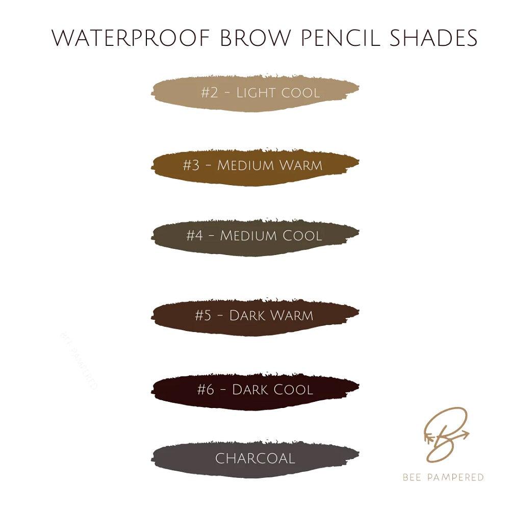 BEE PAMPERED WATERPROOF BROW PENCILS #3 / MEDIUM WARM - Purple Beauty Supplies