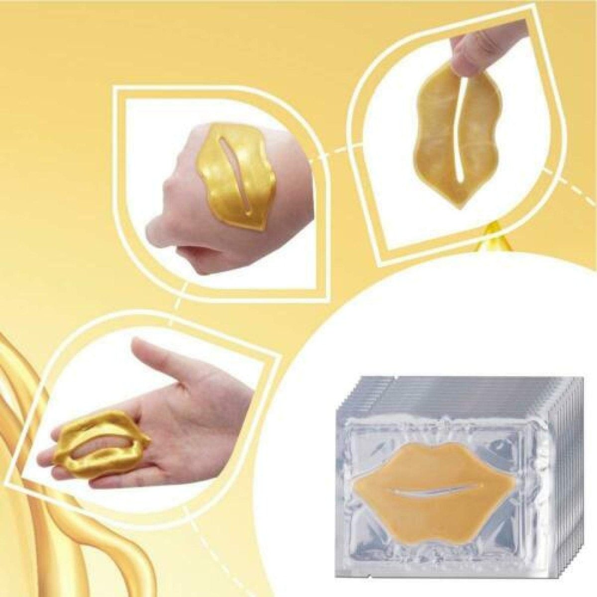 COLLAGEN LIP TREATMENT MASK- GOLD - Purple Beauty Supplies