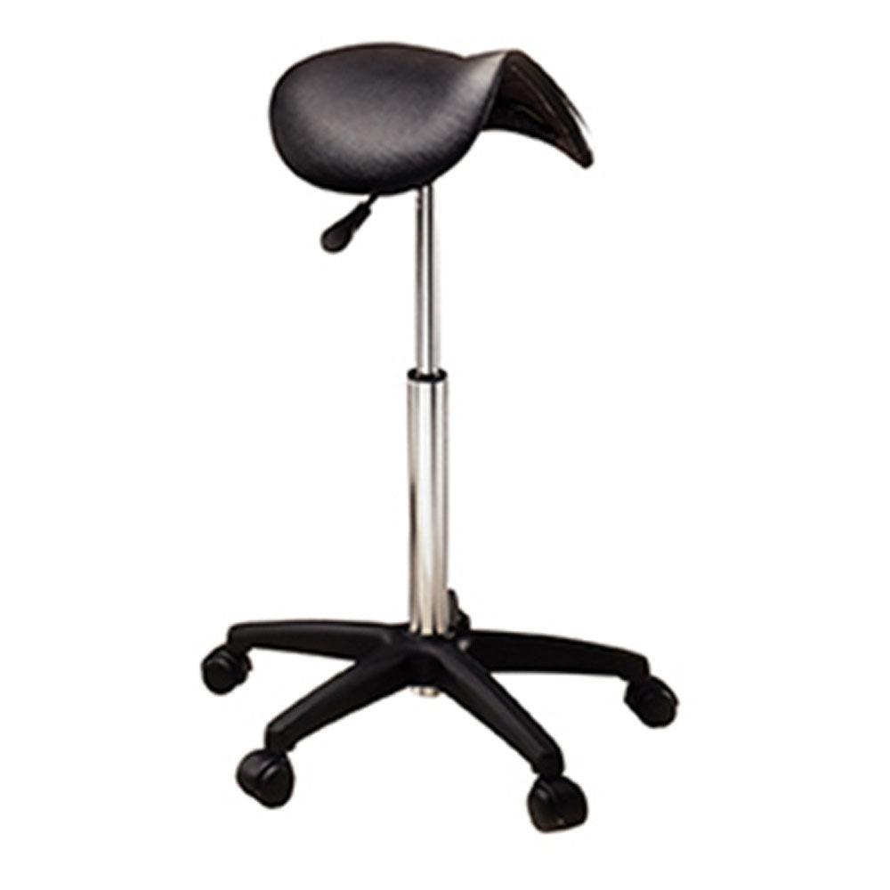 DANNYCO STOOL BLACK SADDLE SEAT - Purple Beauty Supplies