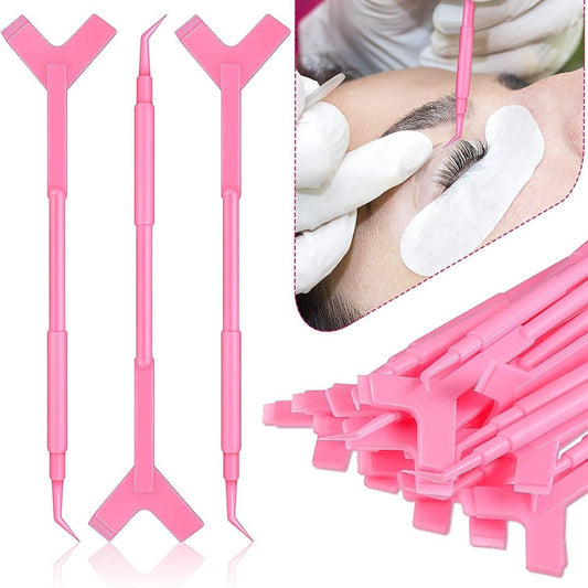 DISPOSABLE "Y" LASH LIFTING TOOL - PINK - 12 PK - Purple Beauty Supplies