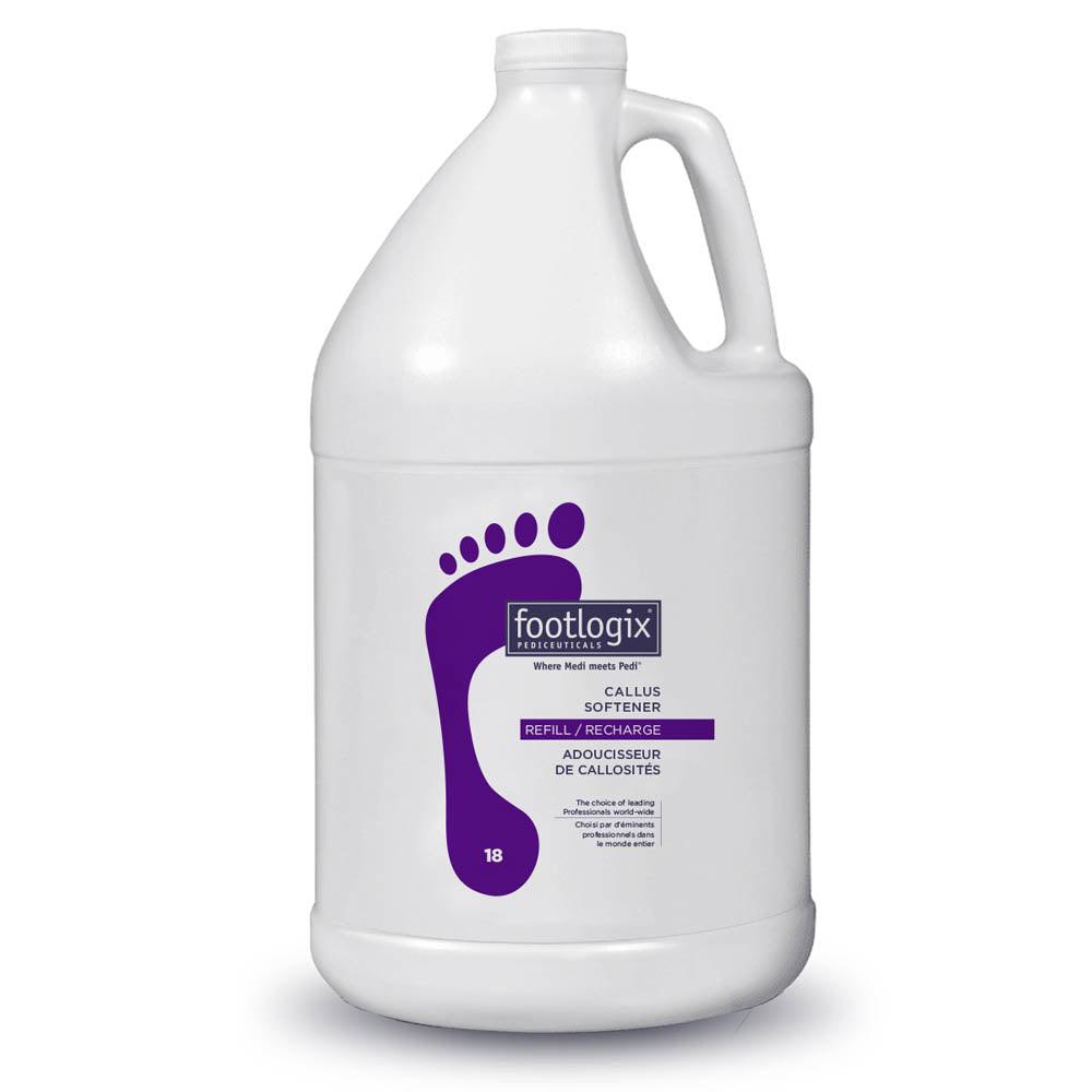 FOOTLOGIX #18 CALLUS SOFTENER PROFESSIONAL 128 OZ/3.78 L - Purple Beauty Supplies